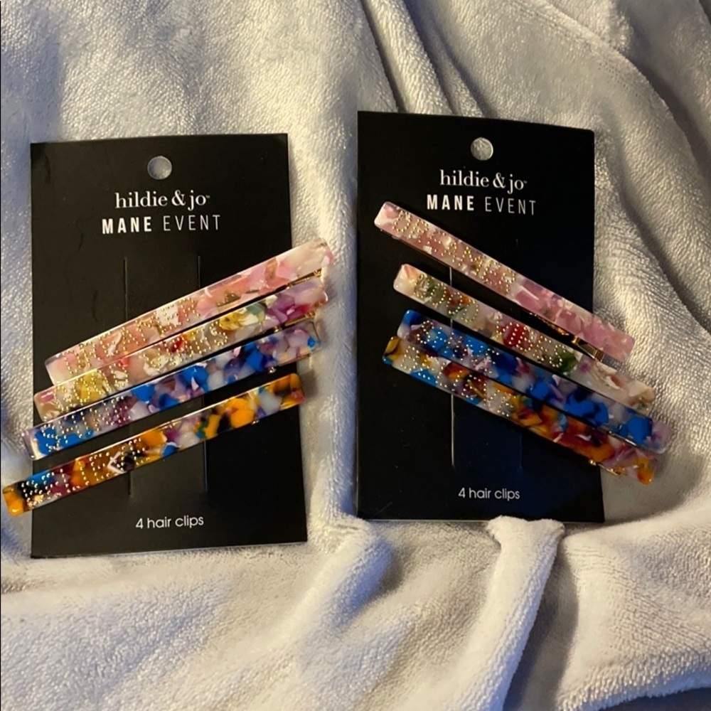 4 Barrettes w/ Words on them - 2 available